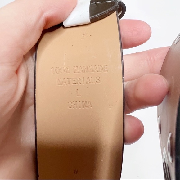 Y2K 2000’s Black Thick Belt With Metal Rings Size Large - Picture 3 of 3